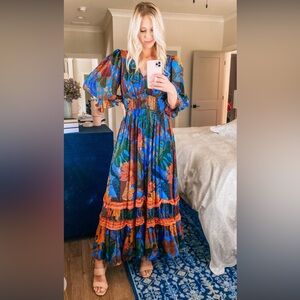 Farm Rio Puff Sleeve Dress For Anthropologie